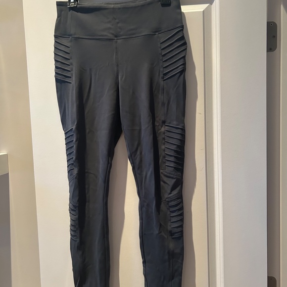 Athleta Delancey Moto Tight Medium Gray Size Medium - Picture 4 of 6
